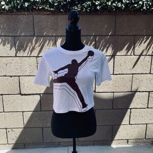 Jordan Short Sleeved Crop Tee T-Shirt Size S [Youth 8-10 Years]
